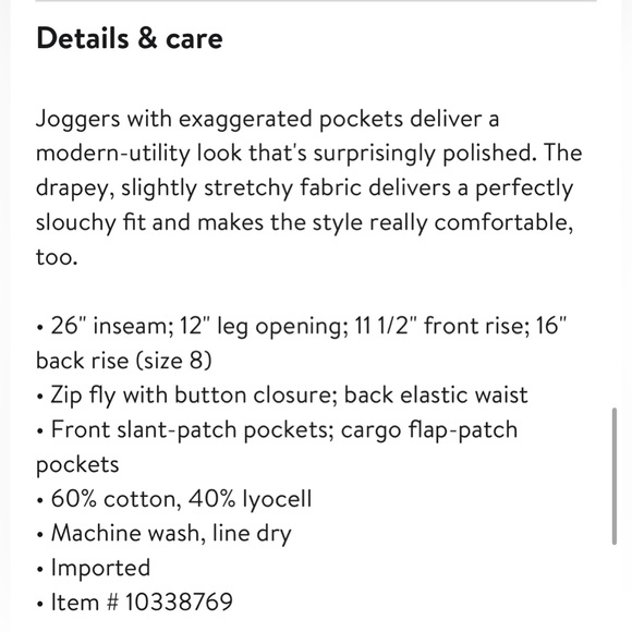 ALL SAINTS Frieda Twill Cargo Joggers. Deep Olive Green. Size 8 - Picture 4 of 4